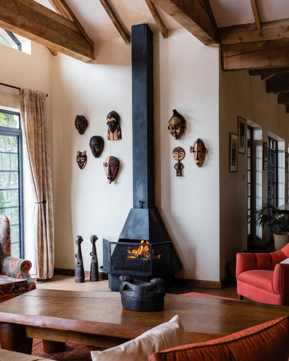 Private fire at clouds mountain gorilla lodge
