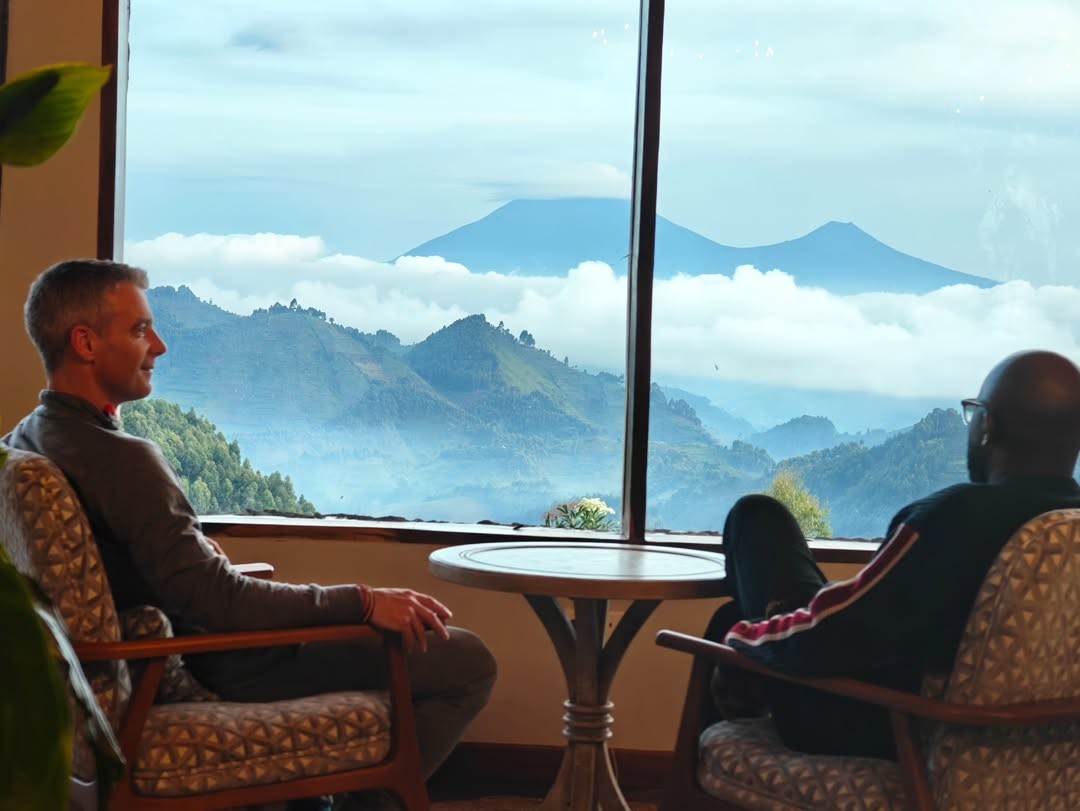 misty views at Nkuringo lodge